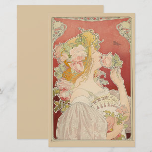 Art Nouveau Belle Époque Lady Roses Livemont