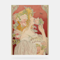 Art Nouveau Belle Époque Lady Roses Livemont