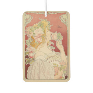 Art Nouveau Belle Époque Lady Roses Livemont Car Air Freshener