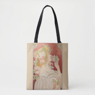 Art Nouveau Belle Époque Lady Roses Livemont Tote Bag