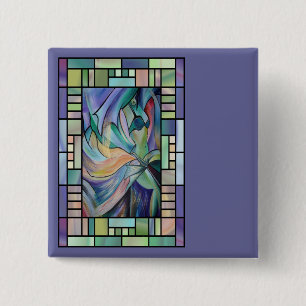 Art Nouveau Belly Dance (Portrait) 15 Cm Square Badge