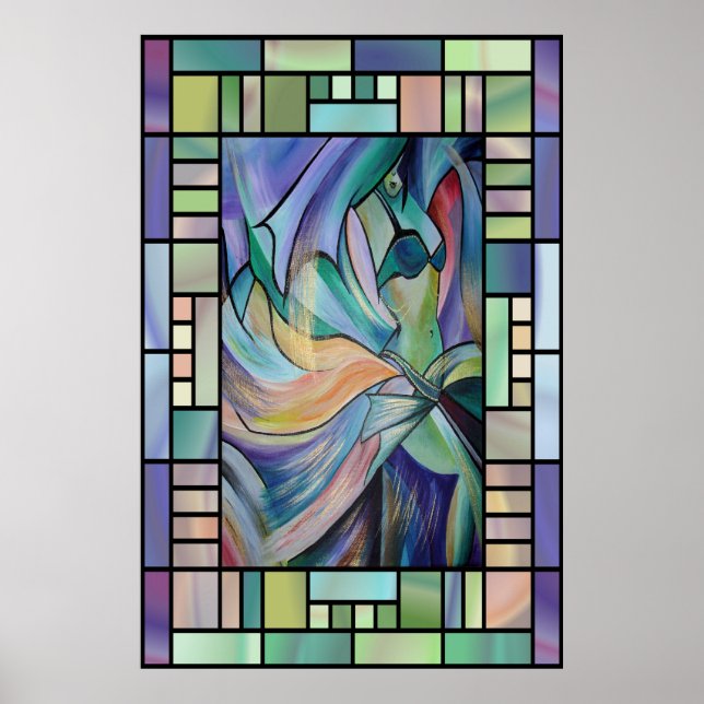 Art Nouveau Belly Dance (Portrait) Poster (Front)