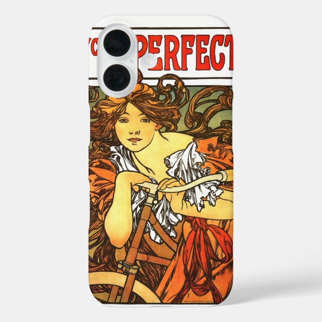 Art Nouveau Bicycle Mucha Art Case-Mate iPhone Case (Back)