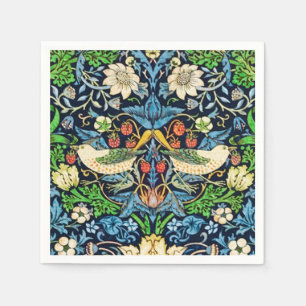 Art Nouveau Bird and Flower Tapestry Pattern Napkin