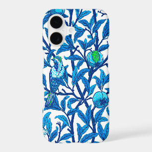 Art Nouveau Bird and Pomegranate, Cobalt Blue