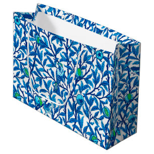 Art Nouveau Bird and Pomegranate, Cobalt Blue Large Gift Bag