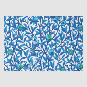 Art Nouveau Bird and Pomegranate, Cobalt Blue Tissue Paper