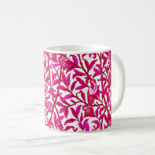 Art Nouveau Bird and Pomegranate, Fuchsia Pink Co Coffee Mug
