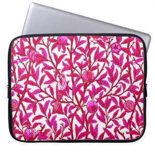 Art Nouveau Bird and Pomegranate, Fuchsia Pink Laptop Sleeve