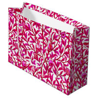 Art Nouveau Bird and Pomegranate, Fuchsia Pink