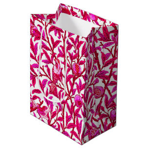 Art Nouveau Bird and Pomegranate, Fuchsia Pink   Medium Gift Bag