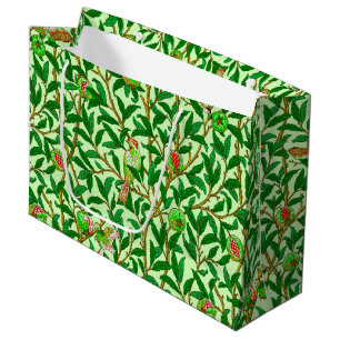 Art Nouveau Bird and Pomegranate, Lime Green Large Gift Bag