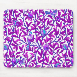 Art Nouveau Bird & Pomegranate, Amethyst Purple Mouse Pad