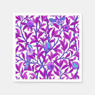 Art Nouveau Bird & Pomegranate, Amethyst  Purple Napkin