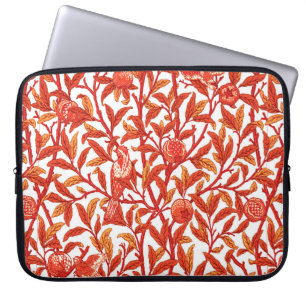 Art Nouveau Bird & Pomegranate, Mandarin Orange Laptop Sleeve