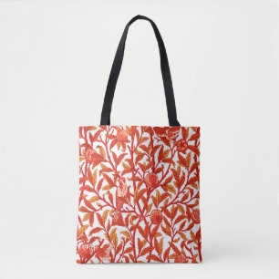 Art Nouveau Bird & Pomegranate, Mandarin Orange Tote Bag