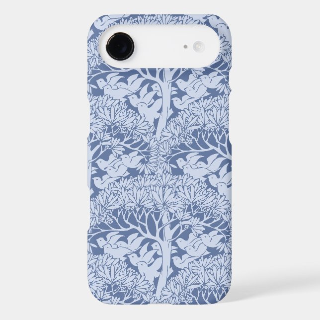 Art Nouveau Birds Trees Pattern iPhone 4 Case (Back)
