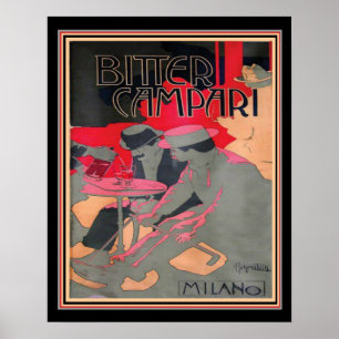 Art Nouveau "Bitter Campari by Adolfo Hohenstein, Poster
