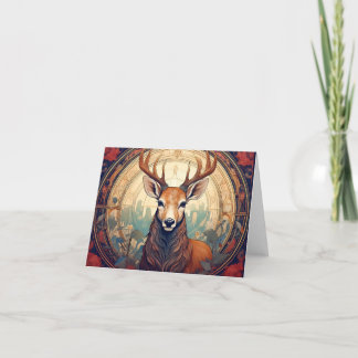 Art Nouveau Blank Deer Greeting Cards