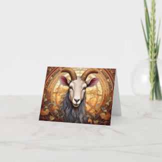 Art Nouveau Blank Goat Greeting Cards