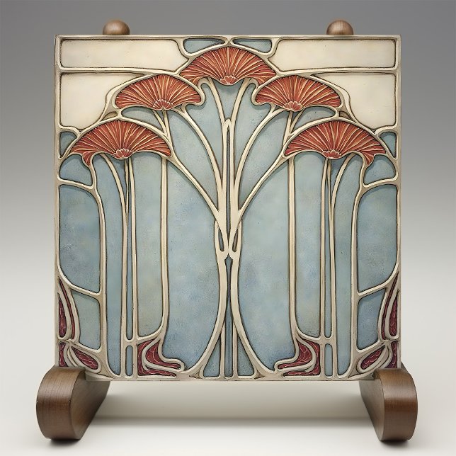 Art Nouveau Bloom Ceramic Tile (Creator Uploaded)
