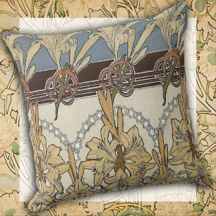 Art Nouveau Bloom & Line Cushion