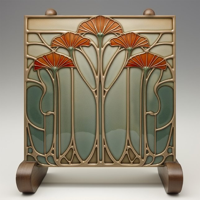 Art Nouveau Bloom [Set 3/4] Ceramic Tile (Creator Uploaded)