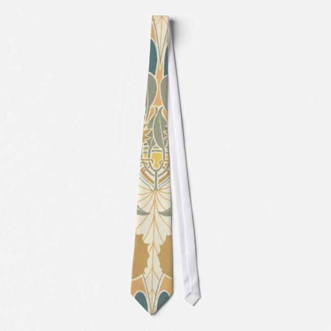 art nouveau bold flora design tie (Front)