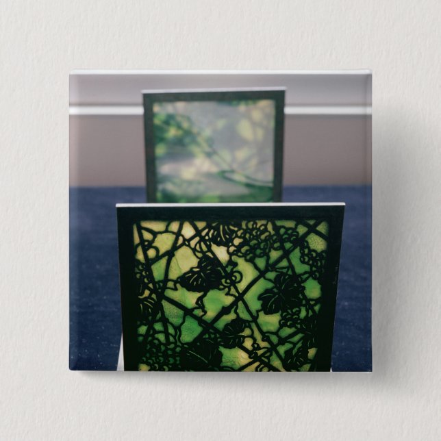 Art Nouveau bookends, Tiffany Studios, c.1894 15 Cm Square Badge (Front)