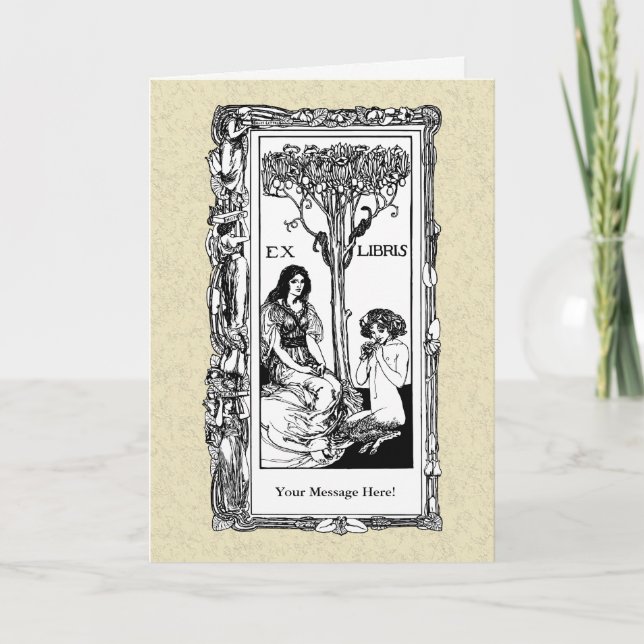 Art Nouveau Bookplate Card (Front)