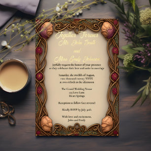 Art Nouveau Border & Foil Lettering -