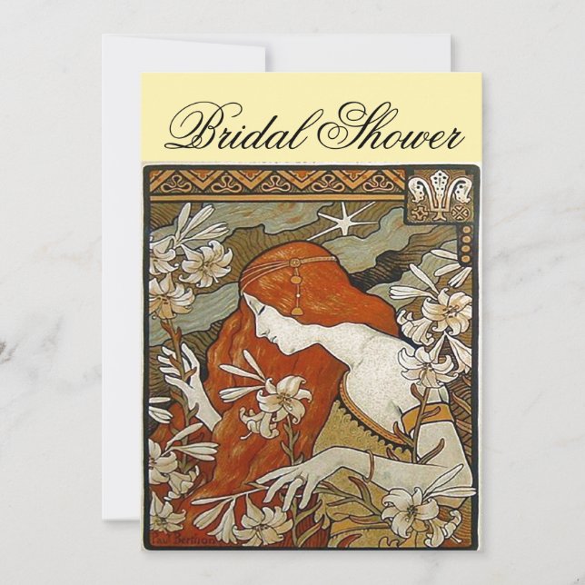 Art Nouveau Bridal Shower Invitation (Front)