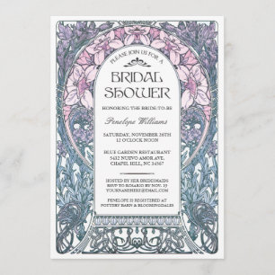 Art Nouveau Bridal Shower Invitations V.08