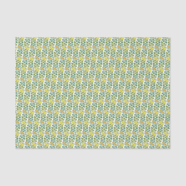 Art Nouveau Buttercup floral wallpaper damask Tissue Paper (Front)