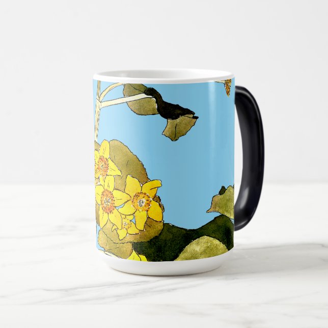 Art Nouveau Buttercups Magic Mug (Front Right)