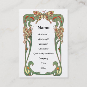Art Nouveau Butterflies Frame Business Card
