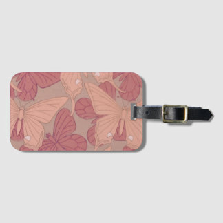 Art Nouveau Butterfly Luggage Tag