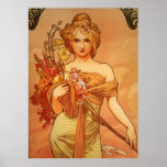 Art Nouveau by Alphonse Mucha Poster<br><div class="desc">Art Nouveau by Alphonse Mucha - Vintage Art</div>