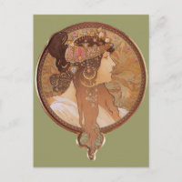 Art Nouveau - Byzantine Head, The Brunette