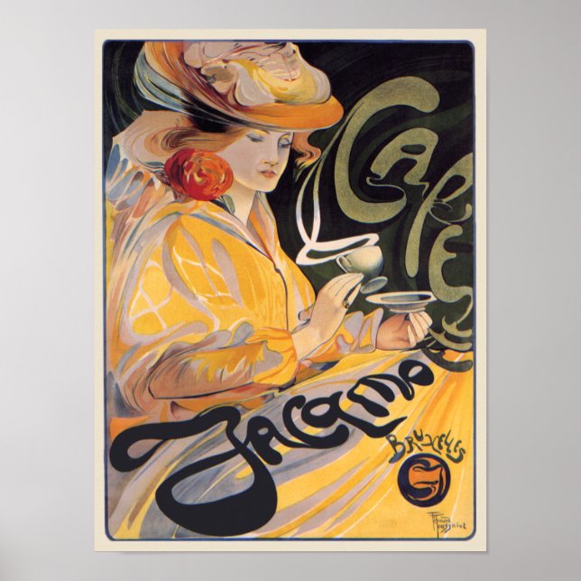 Art Nouveau Café by Toussaint Poster (Front)