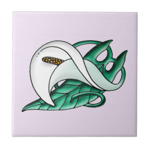 Art Nouveau calla lily Ceramic Tile