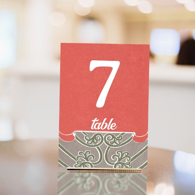 Art Nouveau Calla Lily Elegance Table Number (Creator Uploaded)