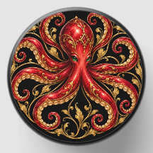 Art Nouveau Candle Favour – Eva the Ruby Octopus