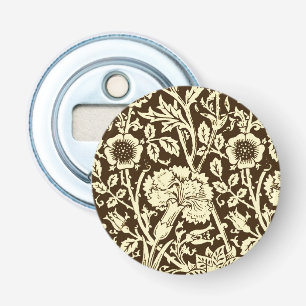 Art Nouveau Carnation Damask, Brown and Cream Bottle Opener