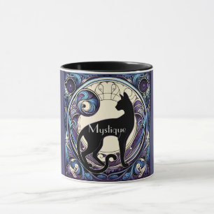 Art Nouveau Cat Elegance Design Mug
