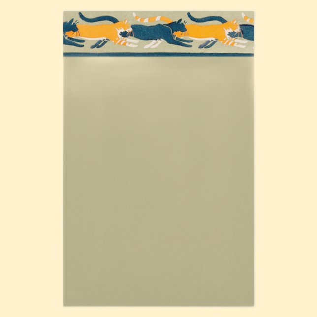 Art Nouveau Cats and Flowers Stationery (Creator Uploaded)