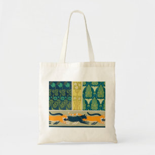 Art Nouveau Cats and Flowers Tote Bag