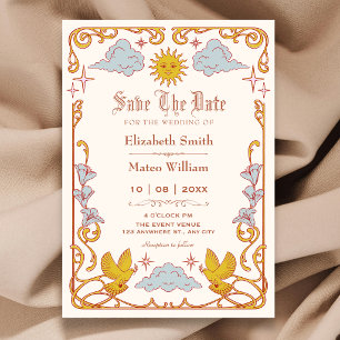 Art nouveau Celestial  Save The Date