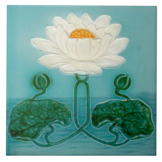 Art Nouveau Ceramic Fireplace wall Tile (Front)