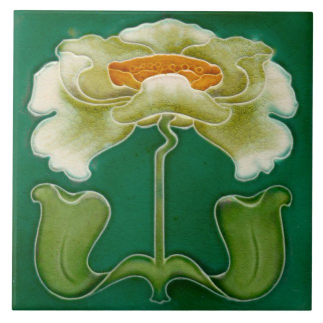 Art Nouveau Ceramic Fireplace wall Tile (Front)